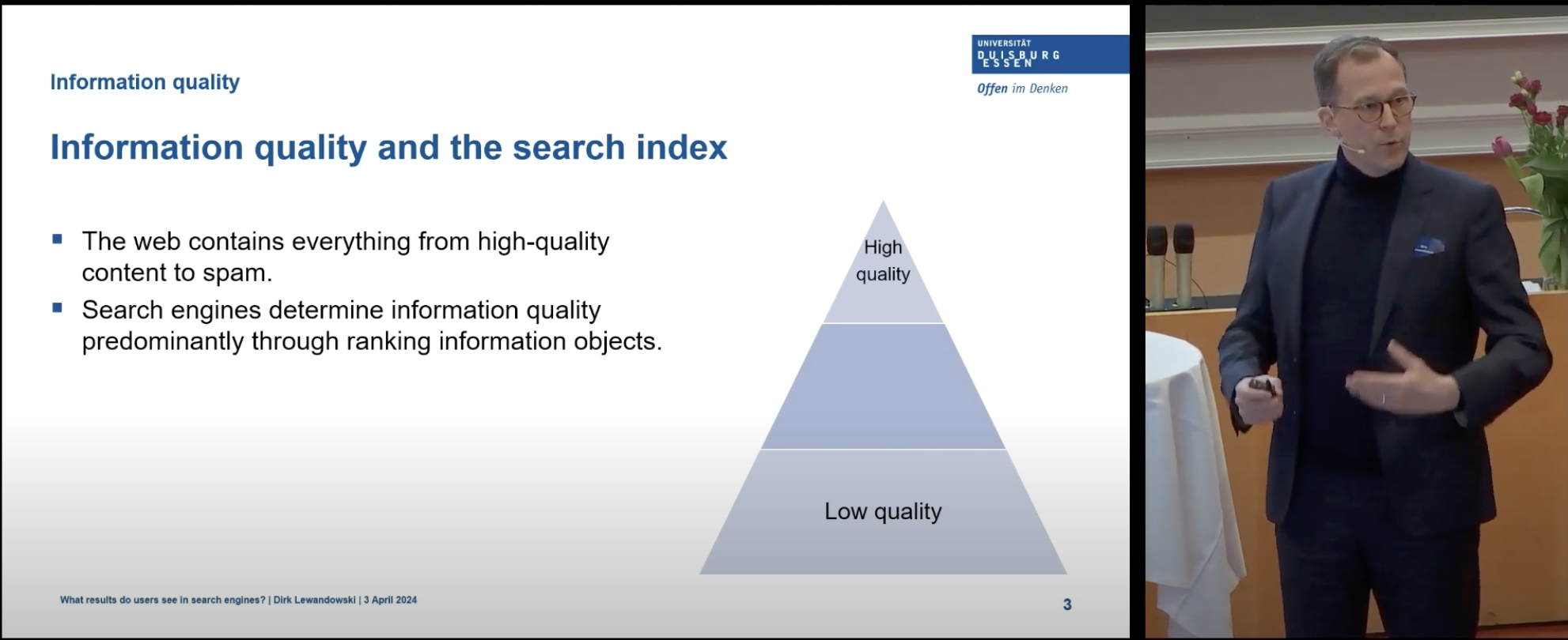 What results do users see in search engines